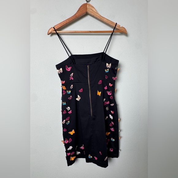 NWT Maeve by Anthropologie The Brynne 3D Spaghetti Strap Dress Black Butterfly 2 - Picture 8 of 15
